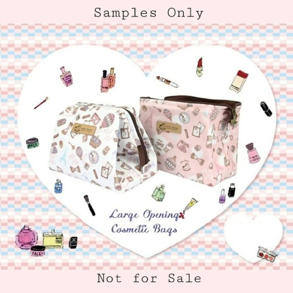 Waterproof Plaid Large Opening Makeup Cosmetic Bag - Picture 7 of 14